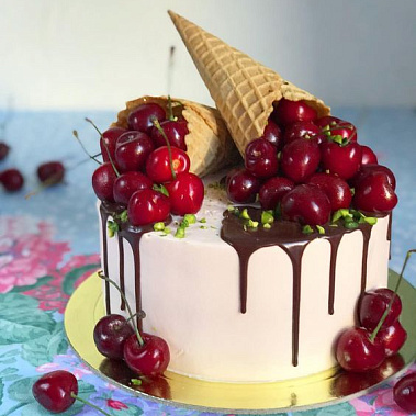 Торт "Вишневый рожок" купить - пушкино.сладкоежкин.рф