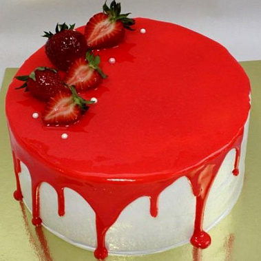 Торт глазурь с клубникой купить - пушкино.сладкоежкин.рф