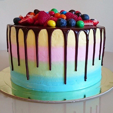 Торт с глазурью "Радуга" купить - пушкино.сладкоежкин.рф
